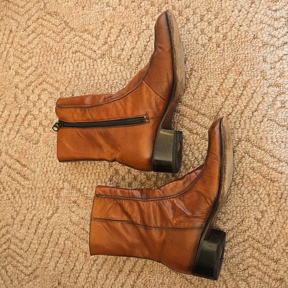 Stylish Brown Leather Ankle Boots
